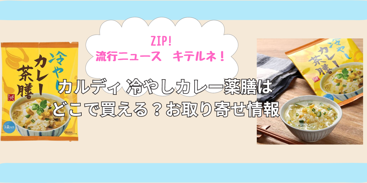 カルディ 冷やしカレー薬膳は どこで買える？お取り寄せ情報