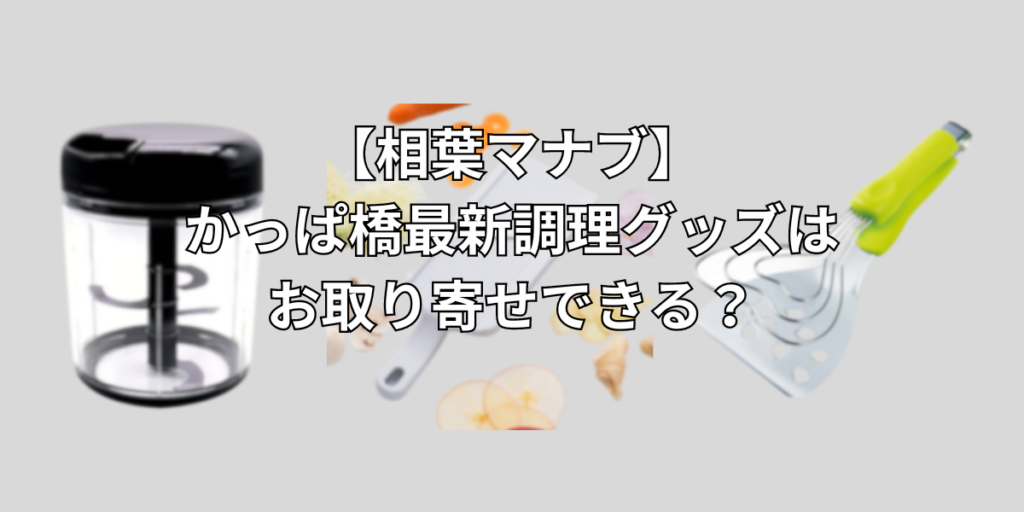 【相葉マナブ】かっぱ橋最新調理グッズはお取り寄せできる？