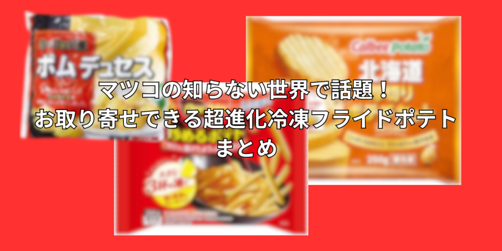 マツコの知らない世界で話題！お取り寄せできる超進化冷凍フライドポテトまとめ