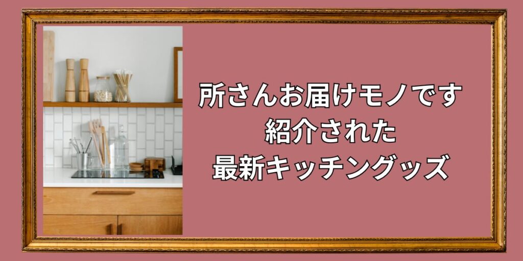 所さんお届けモノです！で注目の最新キッチングッズ