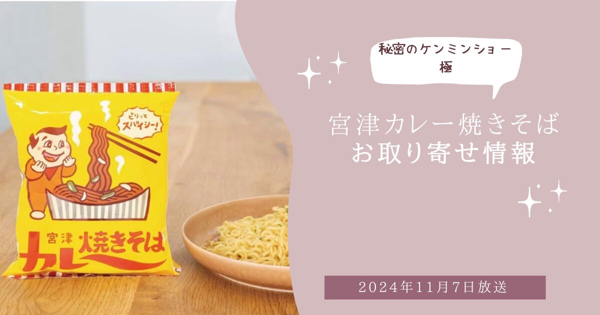 宮津カレー焼きそば　どこで買える？　お取りよせ　ケンミンショー極