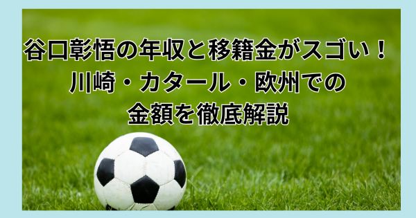 谷口彰悟の年収と移籍金がスゴい!川崎・カタール・欧州での金額を徹底解説