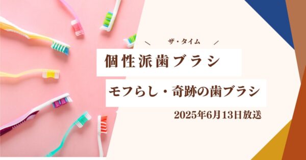 【ザ・タイム】モフらし・奇跡の歯ブラシ 個性派歯ブラシのお取り寄せ情報 プチマーケティング部（2025年6月13日）