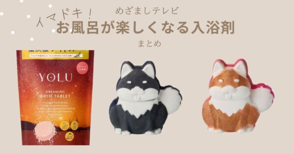 【めざましテレビ】お風呂が楽しくなる入浴剤!YOLU LUSH柴犬バスボムなど(2025年11月26日放送)